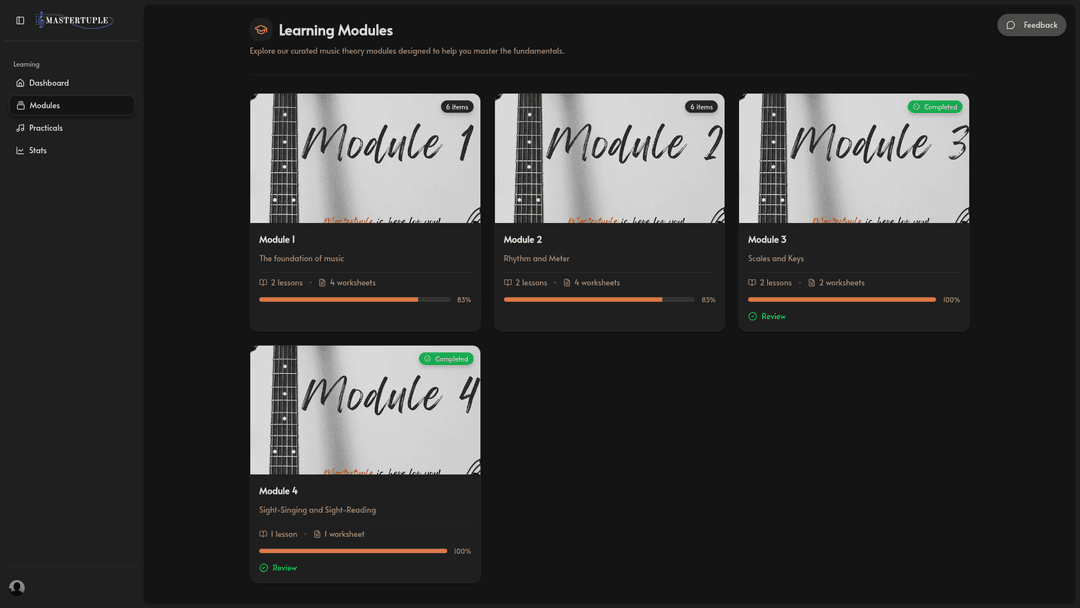 Mastertuple: Music E-Learning Platform