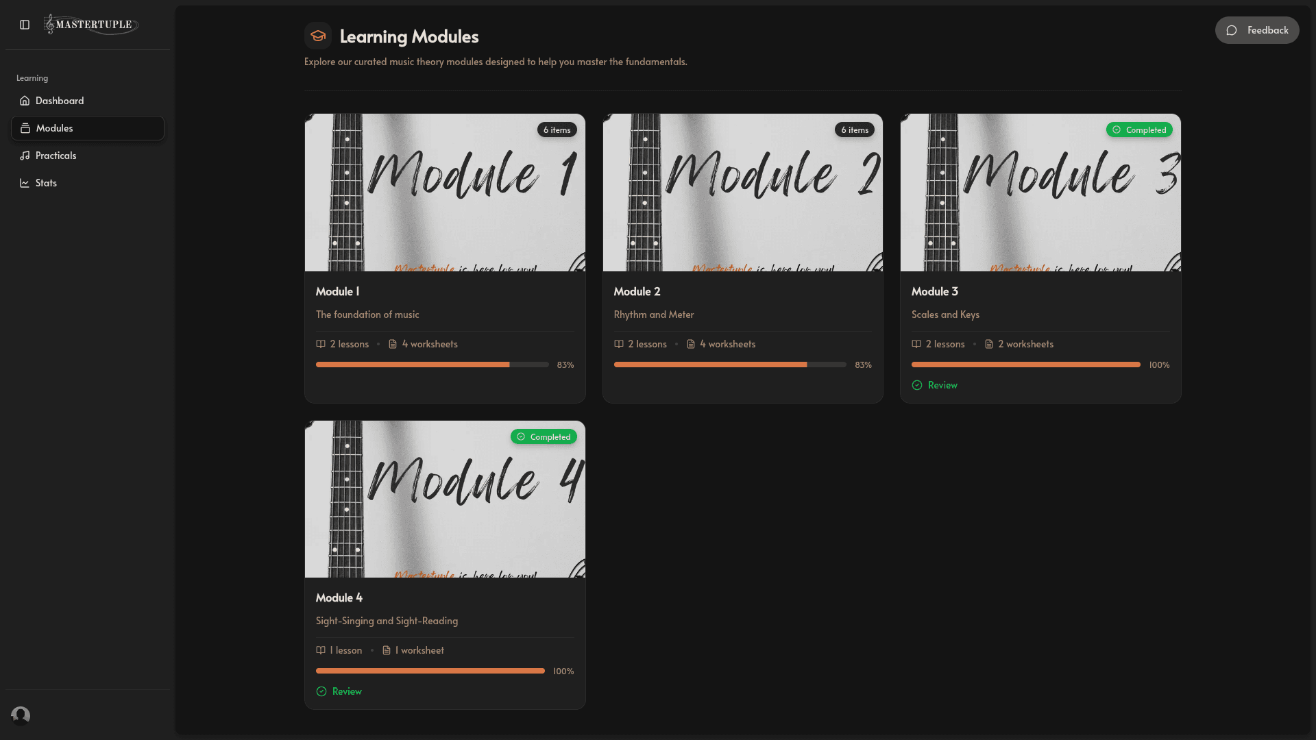 Mastertuple: Music E-Learning Platform